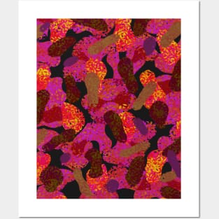 Bright Pink camo print Posters and Art